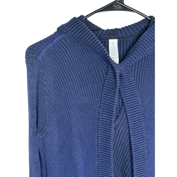 Ivivva by Lululemon To The Moon and Back Hooded Cardigan in Navy Size 10 - Picture 4 of 6